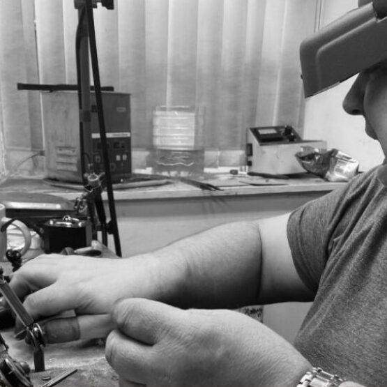 Dublin goldsmith creating an engagement ring