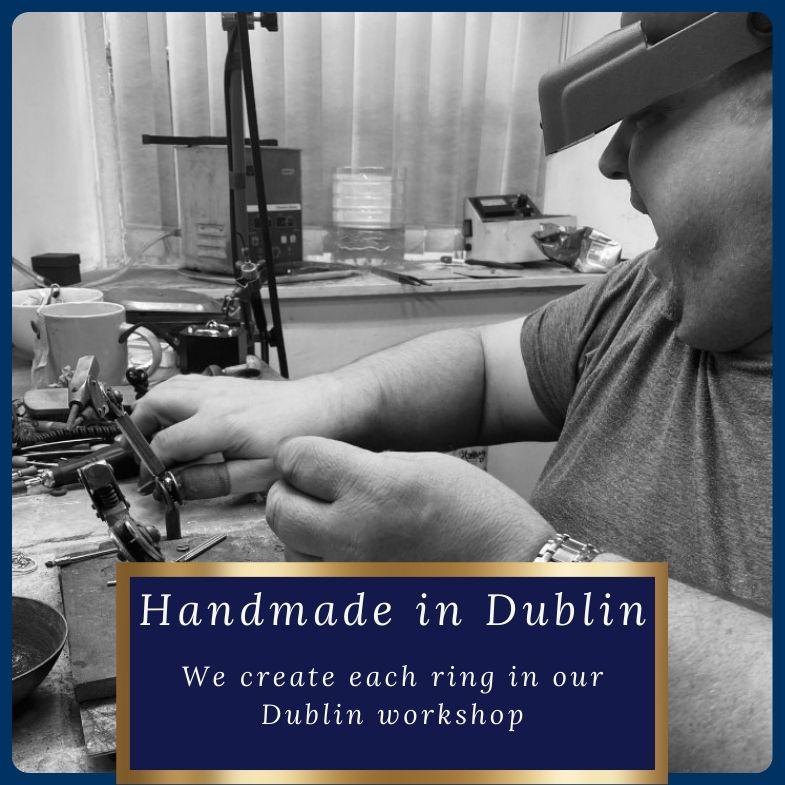Dublin goldsmith creating an engagement ring
