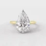Pear solitaire diamond engagement ring in yellow gold sr1094