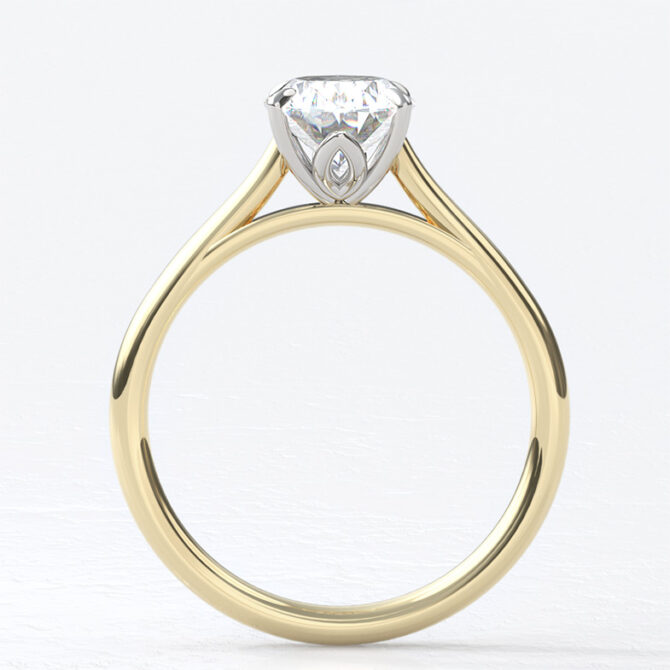 Tulip style oval diamond engagement ring Dublin in yellow gold SR1093 sb5888 Made in Dublin, Ireland
