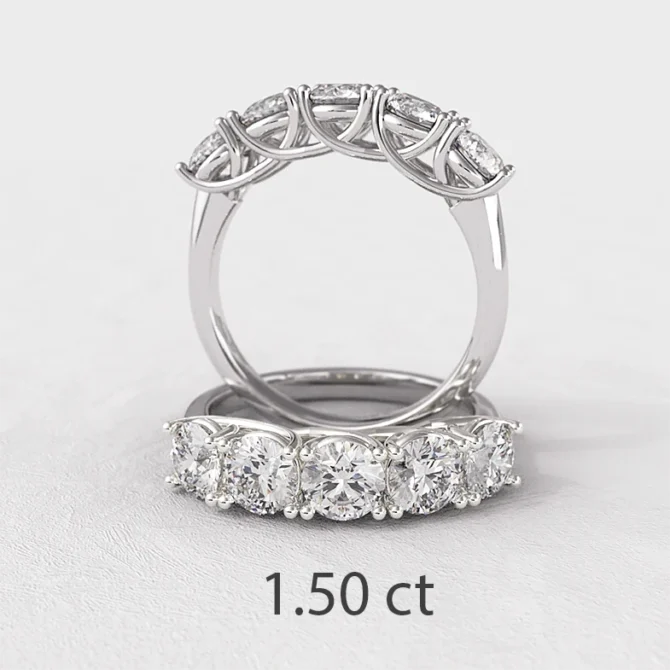 1.50ct diamond ring made in Ireland in platinum or white gold ET5001