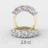 2.00ct diamond ring made in Ireland in yellow gold ET5001