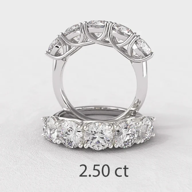 2.50ct diamond ring made in Ireland in white gold or platinum ET5001