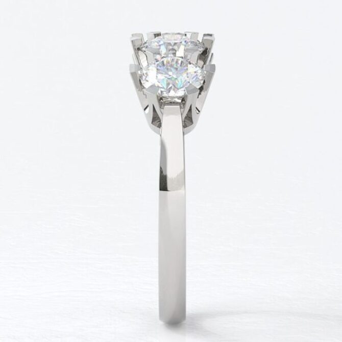 4 Stone Vintage Style Eternity Ring TR1026 Side View