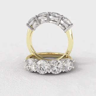 4 stone diamond ring in yellow gold