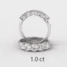 5 stone diamond eternity ring in white gold made in Dublin 1.0ct ET5002