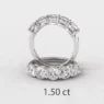 5 stone diamond ring in white gold made in Dublin 1.5ct ET5002