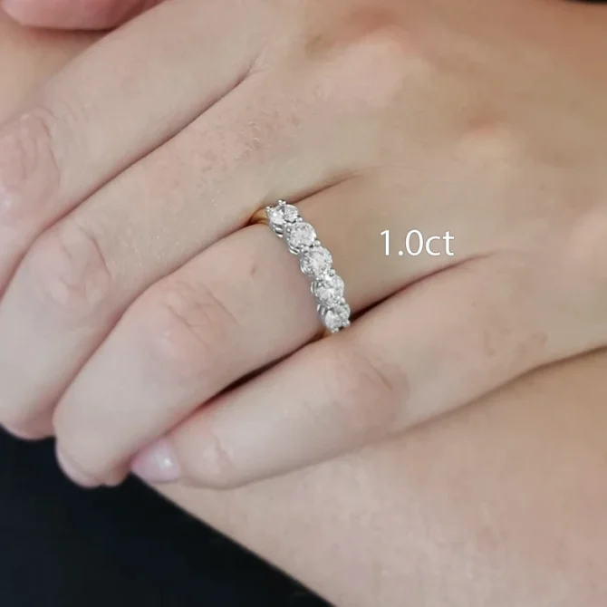 5 stone diamond rings made in Ireland et5002-1.0ct