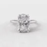 5.0ct Cushion Cut Solitaire Lab Grown Diamond 18k White Gold Engagement Ring