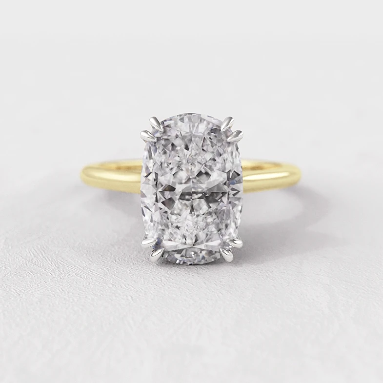 Cushion Cut Solitaire Engagement Ring Bespoke Diamonds