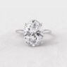 5.0ct Oval Cut Solitaire Lab Grown Diamond 18k White Gold Engagement Ring