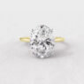5.0ct Oval Cut Solitaire Lab Grown Diamond 18k Yellow Gold Engagement Ring