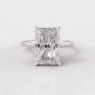 5.0ct Radiant Cut Solitaire Lab Grown Diamond 18k White Gold Engagement Ring