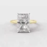 5.0ct Radiant Cut Solitaire Lab Grown Diamond 18k Yellow Gold Engagement Ring