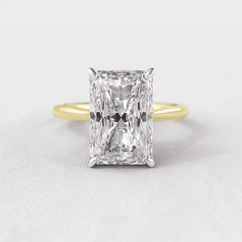 Radiant Cut Solitaire Engagement Ring Bespoke Diamonds