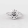5.0ct Round Solitaire Lab Grown Diamond 18k White Gold Engagement Ring