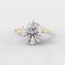 5.0ct Round Solitaire Lab Grown Diamond 18k Yellow Gold Engagement Ring