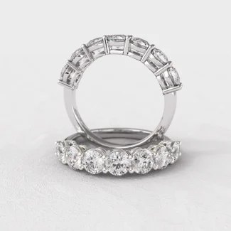 7 stone diamond ring made in Dublin in white gold or platinum et7003