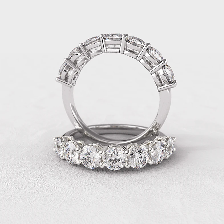 Sevenesty Rings Minimalist Seven Stone Diamond Rings – ET7003