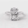 8.0ct Cushion Cut Solitaire Lab Grown Diamond 18k White Gold Engagement Ring