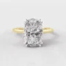 8.0ct Cushion Cut Solitaire Lab Grown Diamond 18k Yellow Gold Engagement Ring
