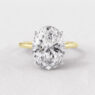 8.0ct Oval Cut Solitaire Lab Grown Diamond 18k Yellow Gold Engagement Ring
