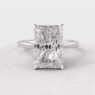 8.0ct Radiant Cut Solitaire Lab Grown Diamond 18k White Gold Engagement Ring