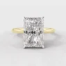 8.0ct Radiant Cut Solitaire Lab Grown Diamond 18k Yellow Gold Engagement Ring