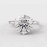 8.0ct Round Solitaire Lab Grown Diamond 18k White Gold Engagement Ring
