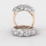 All 18k rose gold four stone diamond ring et4001