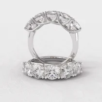 Five stone diamond ring with lab grown or natural diamonds made in Ireland et5001