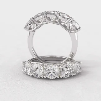 Five stone diamond ring with lab grown or natural diamonds made in Ireland et5001