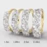 Four stone diamond ring in yellow gold with white head et4001 4 in a row