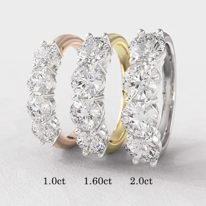 Four stone diamond rings in all precious metals made in Dublin Ireland et4002