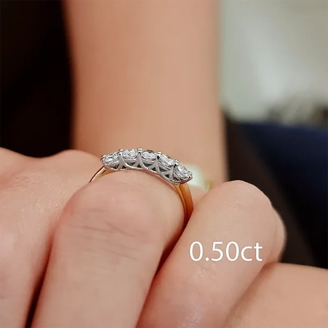 Hand made diamond eternity rings made in Ireland ET5003-0.50ct image 2