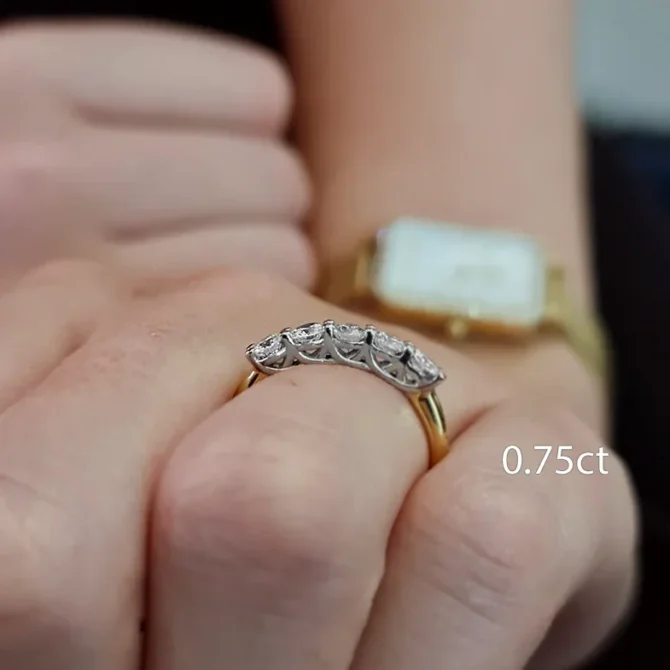 Hand made diamond eternity rings made in Ireland ET5003-0.50ct image 2