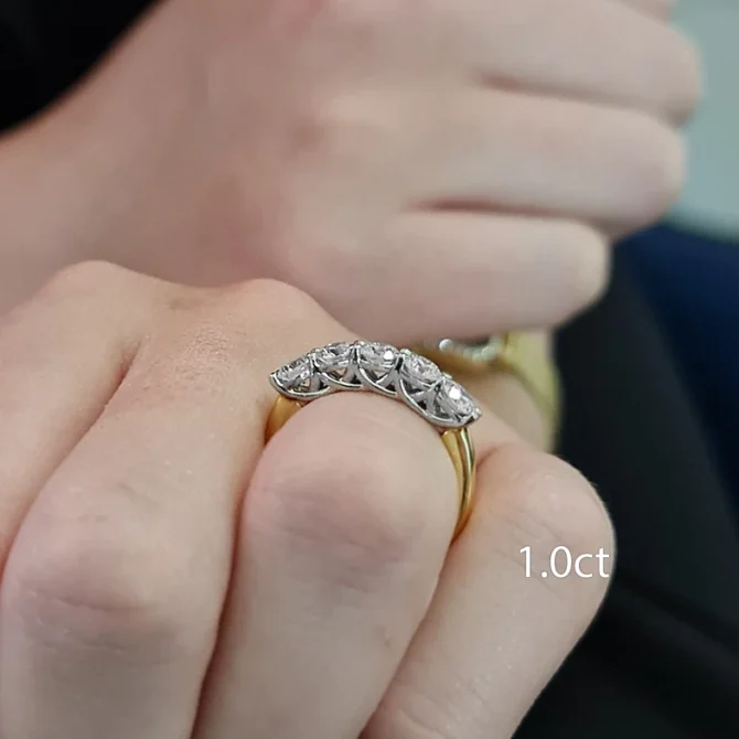 Hand made diamond eternity rings made in Ireland et5003-1.0ct image 2