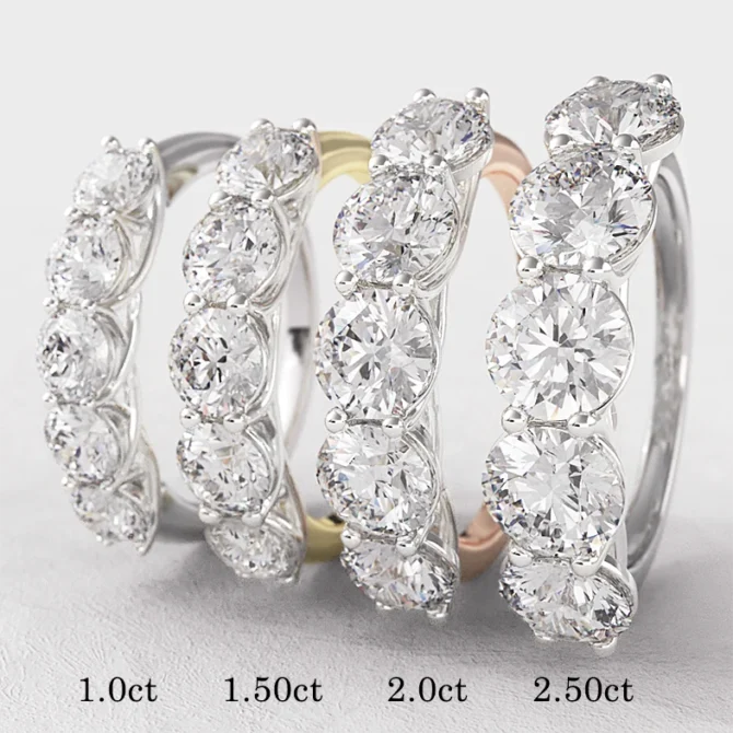 Large swoop style 5 stone diamond ring made in Ireland ET5003 1.0ct-2.50ct