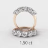 Rose gold diamond ring at 1.50ct et5003