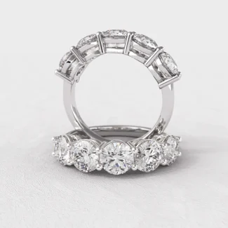 Shared claw 5 stone diamond ring made in Dublin Ireland 2.50ct ET5002