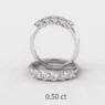 White gold or platinum diamond ring at 0.50ct made in Ireland et5003