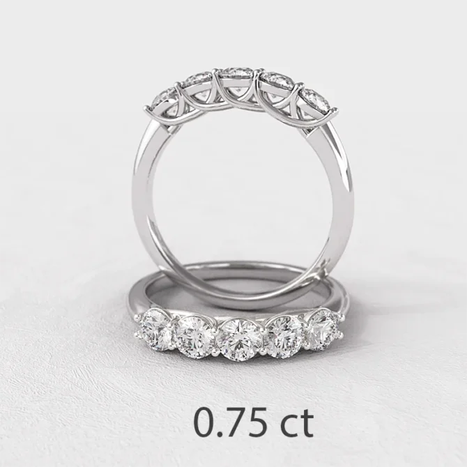 White gold or platinum diamond ring at 0.750ct made in Ireland et5003