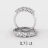 White gold or platinum diamond ring at 0.750ct made in Ireland et5003