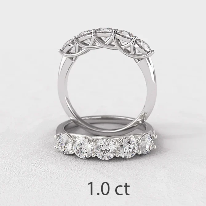 White gold or platinum diamond ring at 1.00ct made in Ireland et5003