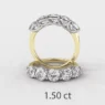 Yellow gold diamond ring at 1.50ct et5003