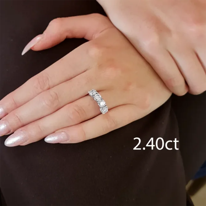 four stone diamond ring et4001 2.4ct on hand