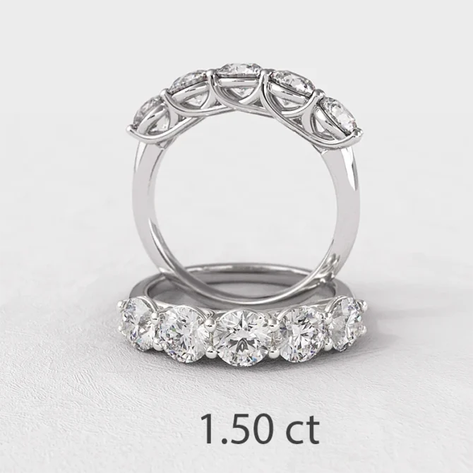 white gold or platinum diamond eternity ring at 1.50ct et5003