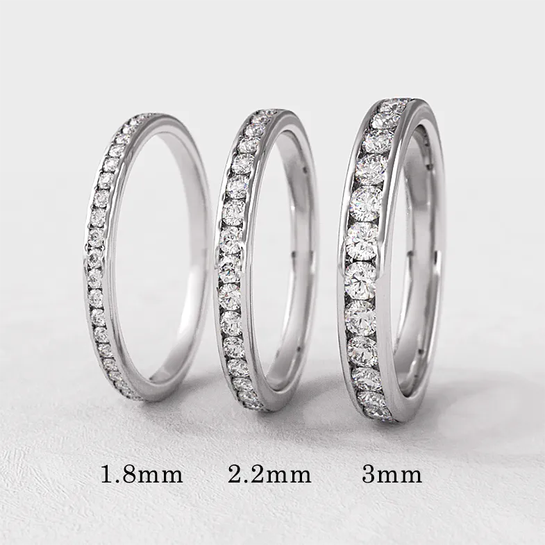 Channel Set Platinum Diamond Wedding Rings Ireland WR1002