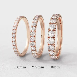 Rose gold diamond claw set ladies wedding ring made in Dublin Ireland