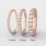Rose gold diamond claw set ladies wedding ring made in Dublin Ireland